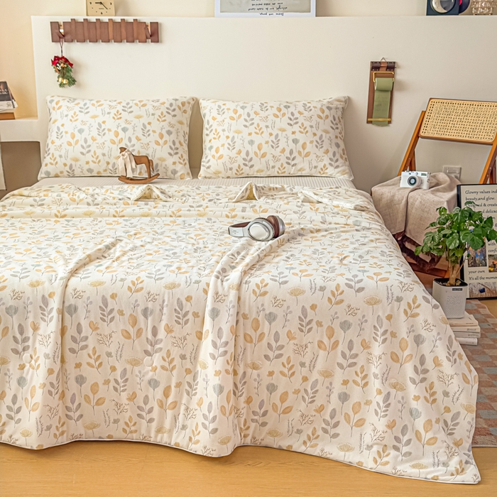 91家纺网 家纺一手货源 找家纺 （总）帕拉美拉 2026新款A类(聚乳酸)提花凉感丝三件套夏被