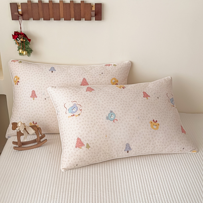 91家纺网 家纺一手货源 找家纺 帕拉美拉 2026新款A类(聚乳酸)提花凉感丝三件套夏被 熊语林栖