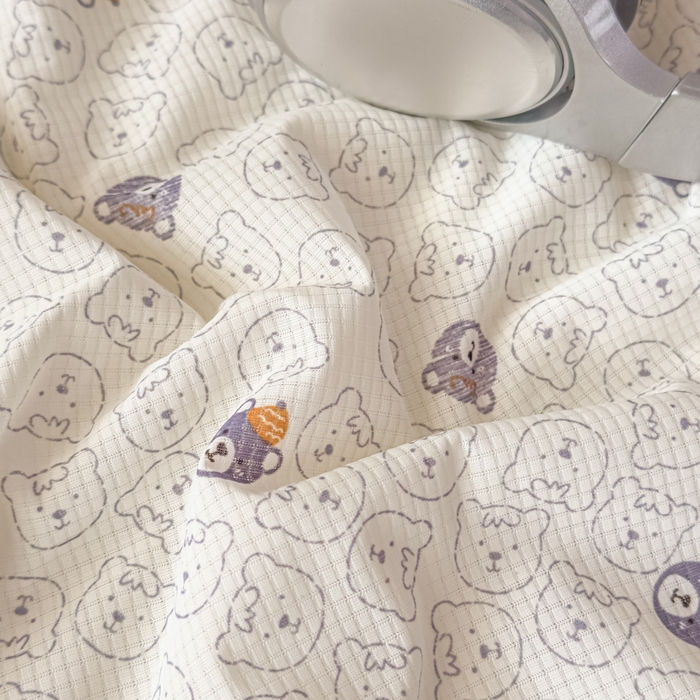 91家纺网 家纺一手货源 找家纺 帕拉美拉 2026新款A类(聚乳酸)提花凉感丝三件套夏被 萌宠织语