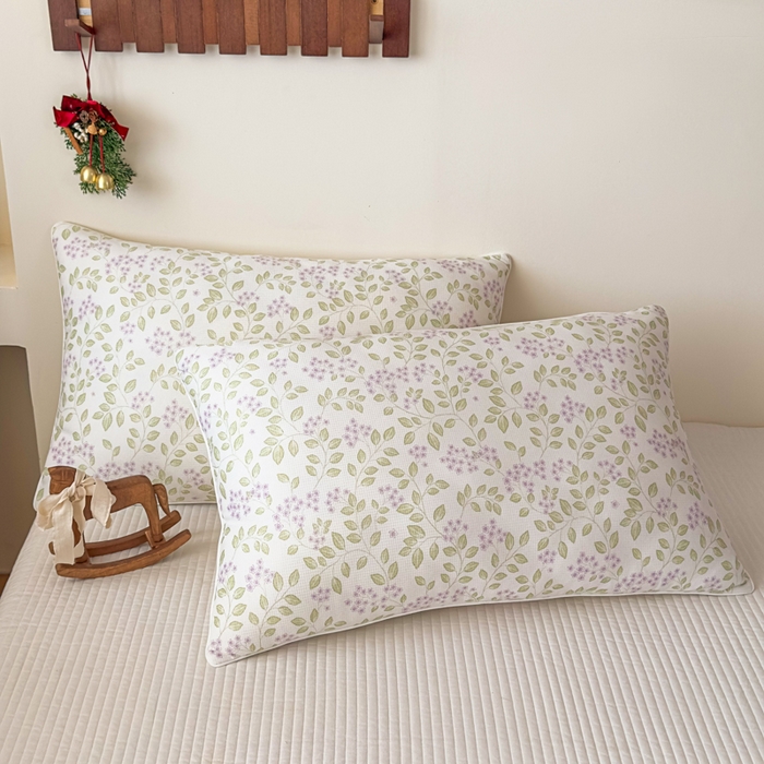 91家纺网 家纺一手货源 找家纺 帕拉美拉 2026新款A类(聚乳酸)提花凉感丝三件套夏被 雾紫青蔓