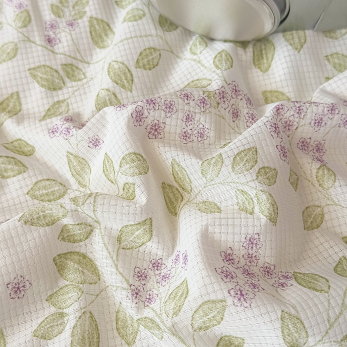 91家纺网 家纺一手货源 找家纺 帕拉美拉 2026新款A类(聚乳酸)提花凉感丝三件套夏被 雾紫青蔓