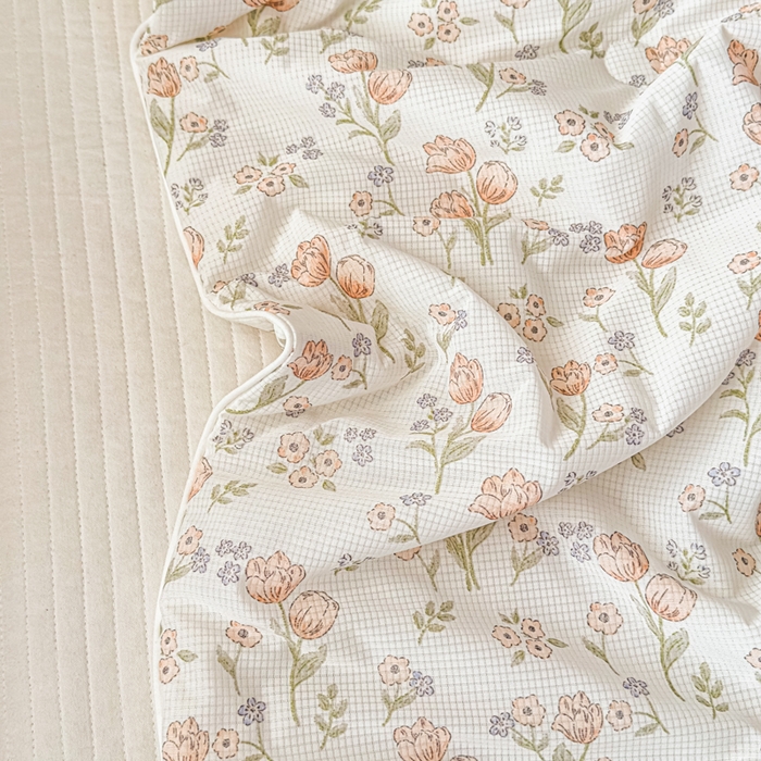 91家纺网 家纺一手货源 找家纺 帕拉美拉 2026新款A类(聚乳酸)提花凉感丝三件套夏被 花织郁梦