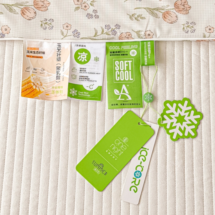 91家纺网 家纺一手货源 找家纺 帕拉美拉 2026新款A类(聚乳酸)提花凉感丝三件套夏被 花织郁梦