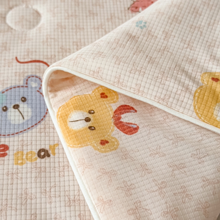 91家纺网 家纺一手货源 找家纺 帕拉美拉 2026新款A类(聚乳酸)提花凉感丝三件套夏被 熊语林栖