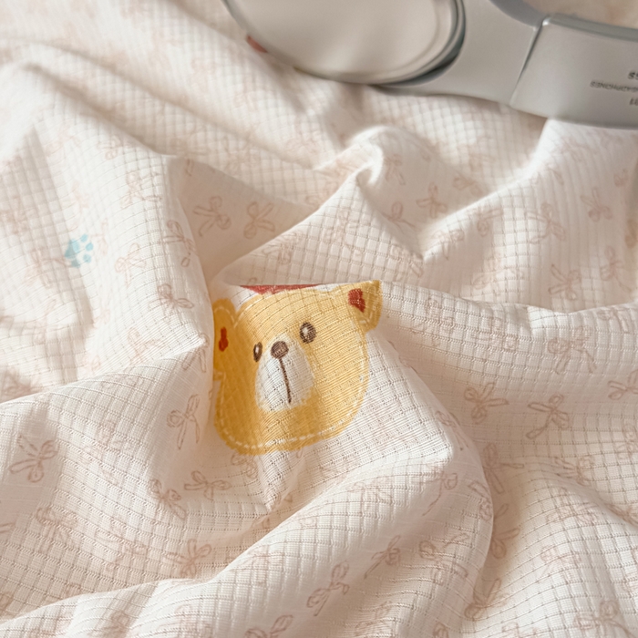 91家纺网 家纺一手货源 找家纺 帕拉美拉 2026新款A类(聚乳酸)提花凉感丝三件套夏被 熊语林栖