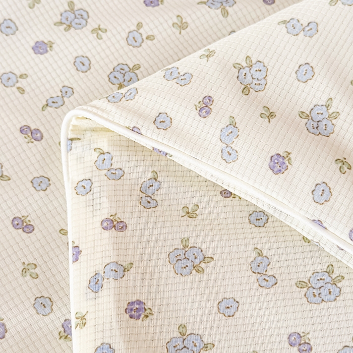 91家纺网 家纺一手货源 找家纺 帕拉美拉 2026新款A类(聚乳酸)提花凉感丝三件套夏被 雾蓝织花