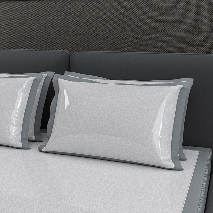 91家纺网 家纺一手货源 找家纺 小牛席业 2026春夏新款半定位大提花凉感冰丝席凉席席子系列 半定位大提花-灰色