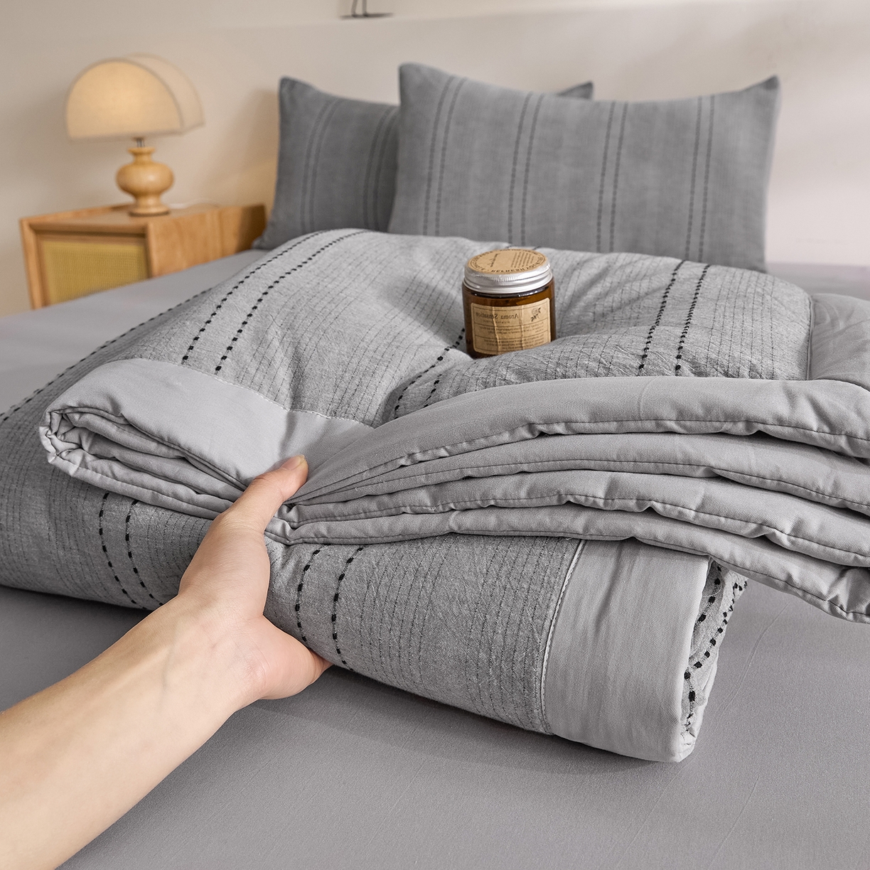 91家纺网 家纺一手货源 找家纺 （总）吾诺家居 2026春夏新款全棉大提花棉花夏被夏凉被空调被-星空系列