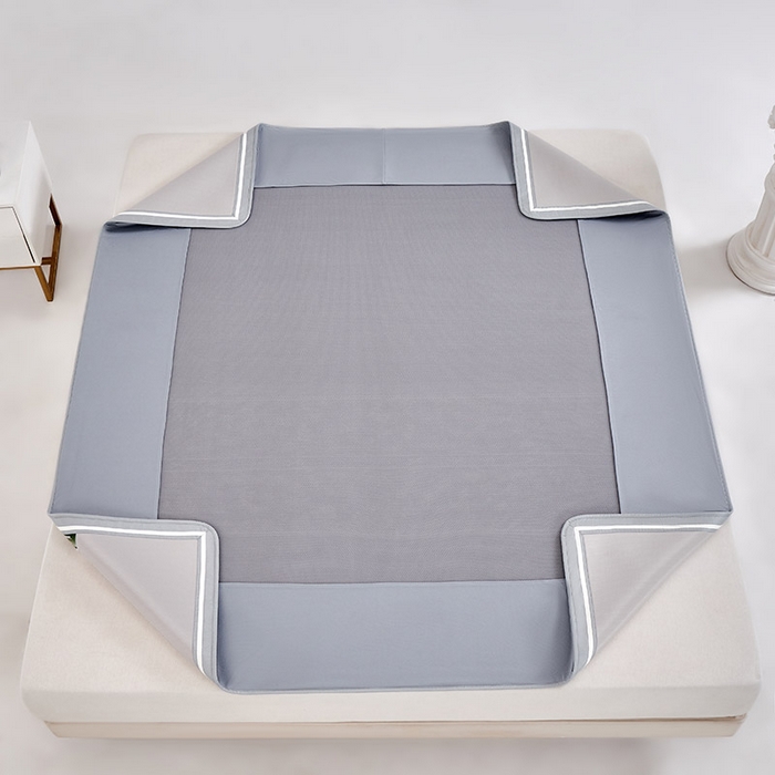 91家纺网 家纺一手货源 找家纺 小牛席业 2026春夏新款轻奢半定位凉感冰丝席凉席席子系列床笠款 轻奢半定位-香槟 床笠款