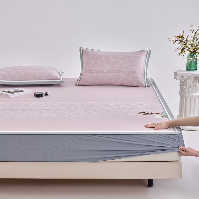 91家纺网 家纺一手货源 找家纺 （总）小牛席业 2026春夏新款轻奢半定位凉感冰丝席凉席席子系列床笠款