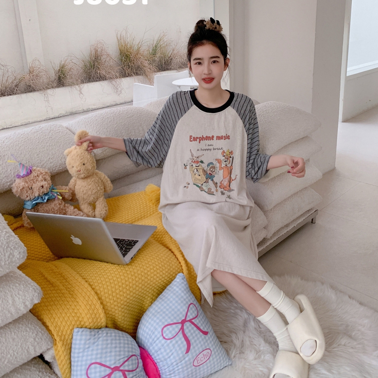 91家纺网 家纺一手货源 找家纺 （总）妍景家居生活馆 2026新款悉尼旧事睡裙