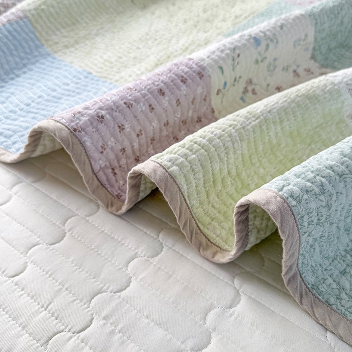 91家纺网 家纺一手货源 找家纺 （总）淑女公社家纺 2026春夏新款高温砂洗床盖款纯棉四件套床盖被套单品单件