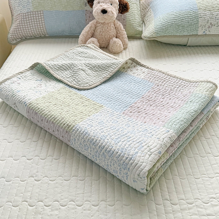 91家纺网 家纺一手货源 找家纺 （总）淑女公社家纺 2026春夏新款高温砂洗床盖款纯棉四件套床盖被套单品单件