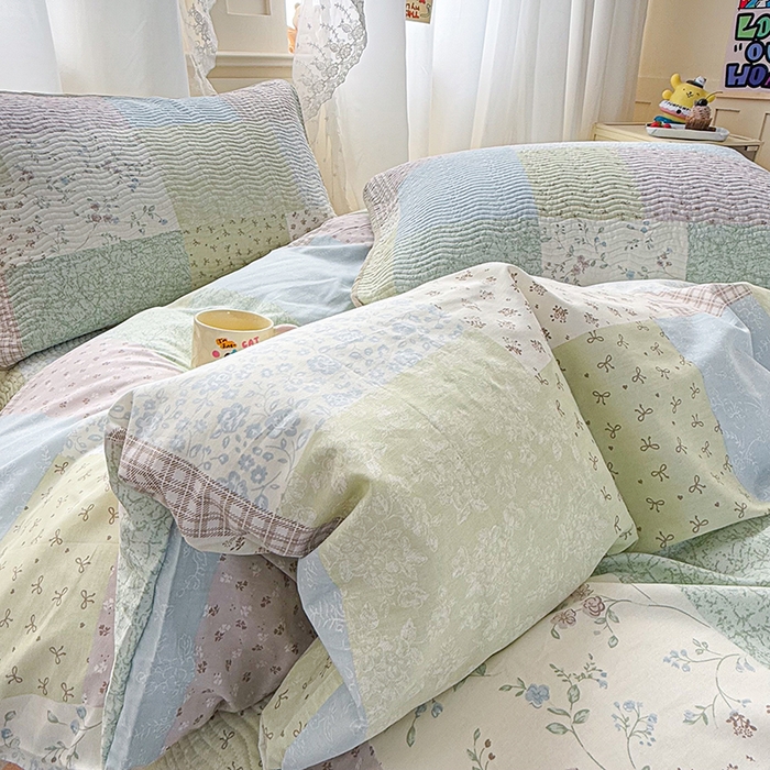 91家纺网 家纺一手货源 找家纺 （总）淑女公社家纺 2026春夏新款高温砂洗床盖款纯棉四件套床盖被套单品单件