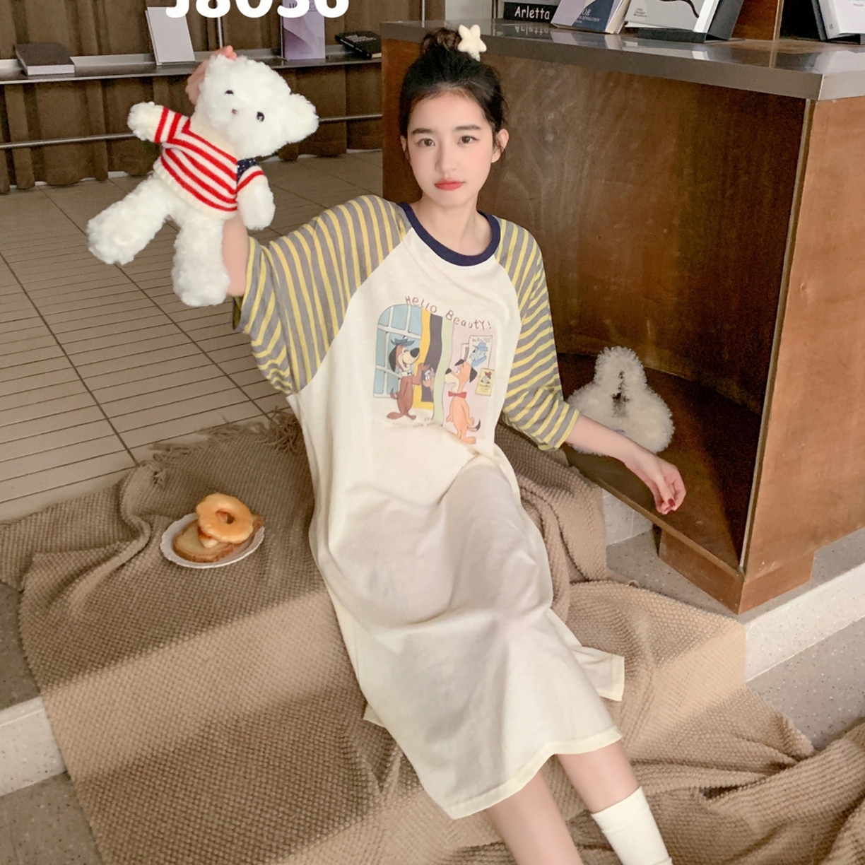 91家纺网 家纺一手货源 找家纺 妍景家居生活馆 2026新款夏至恋曲睡裙 黄色