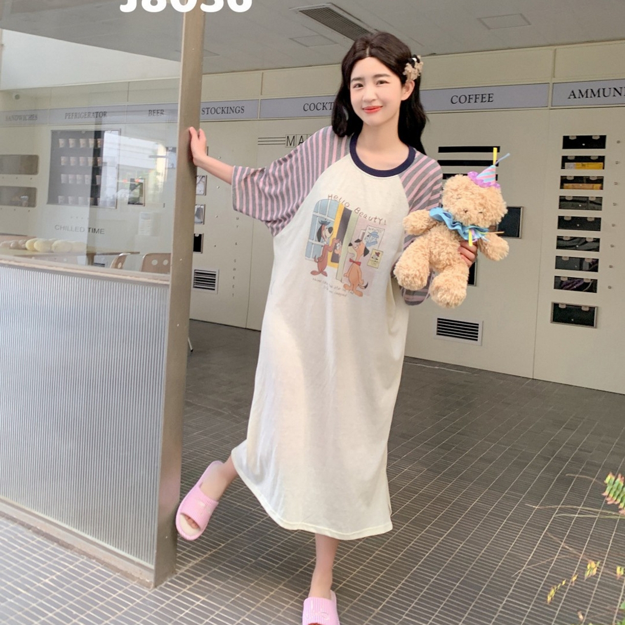 91家纺网 家纺一手货源 找家纺 妍景家居生活馆 2026新款夏至恋曲睡裙 紫色