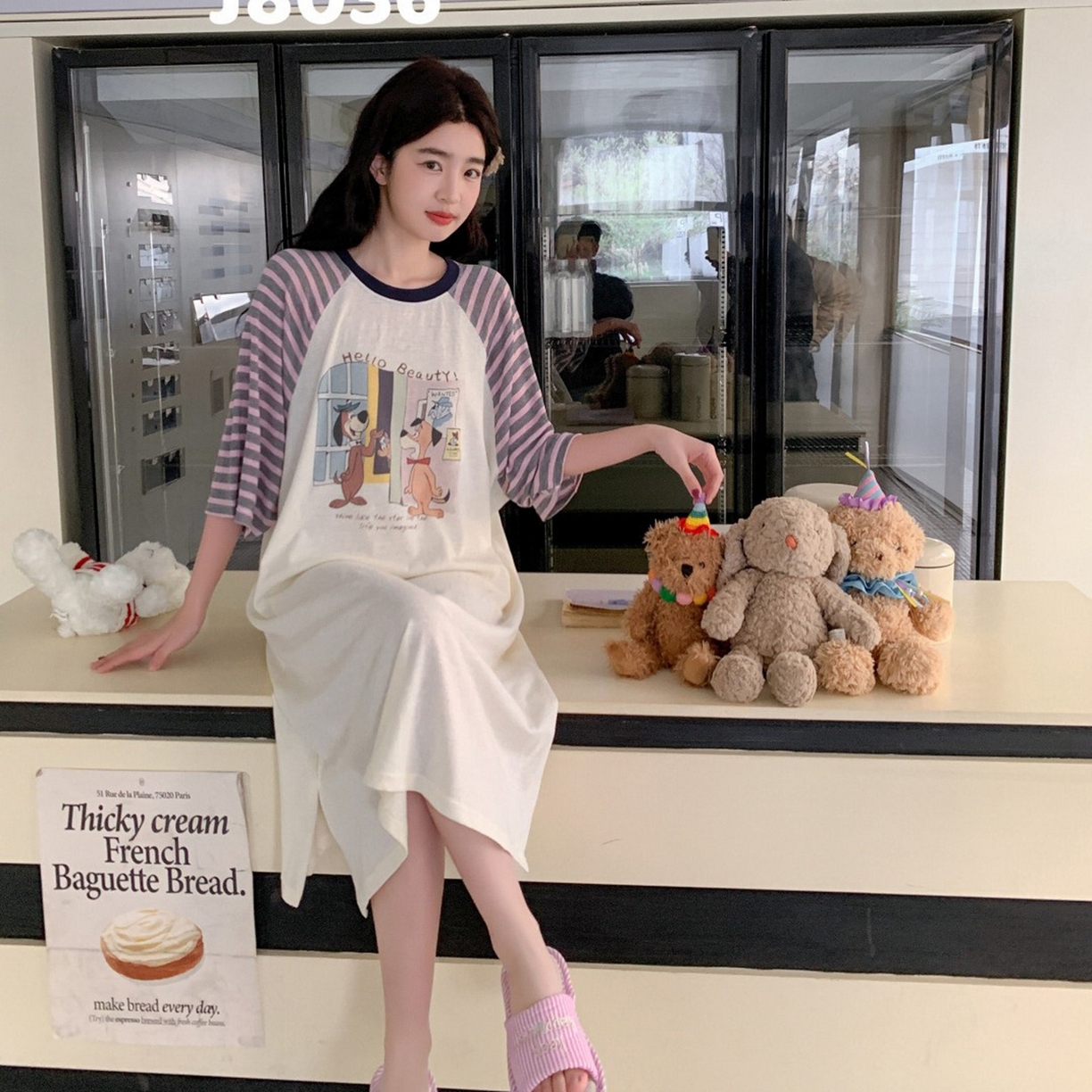 91家纺网 家纺一手货源 找家纺 妍景家居生活馆 2026新款夏至恋曲睡裙 紫色