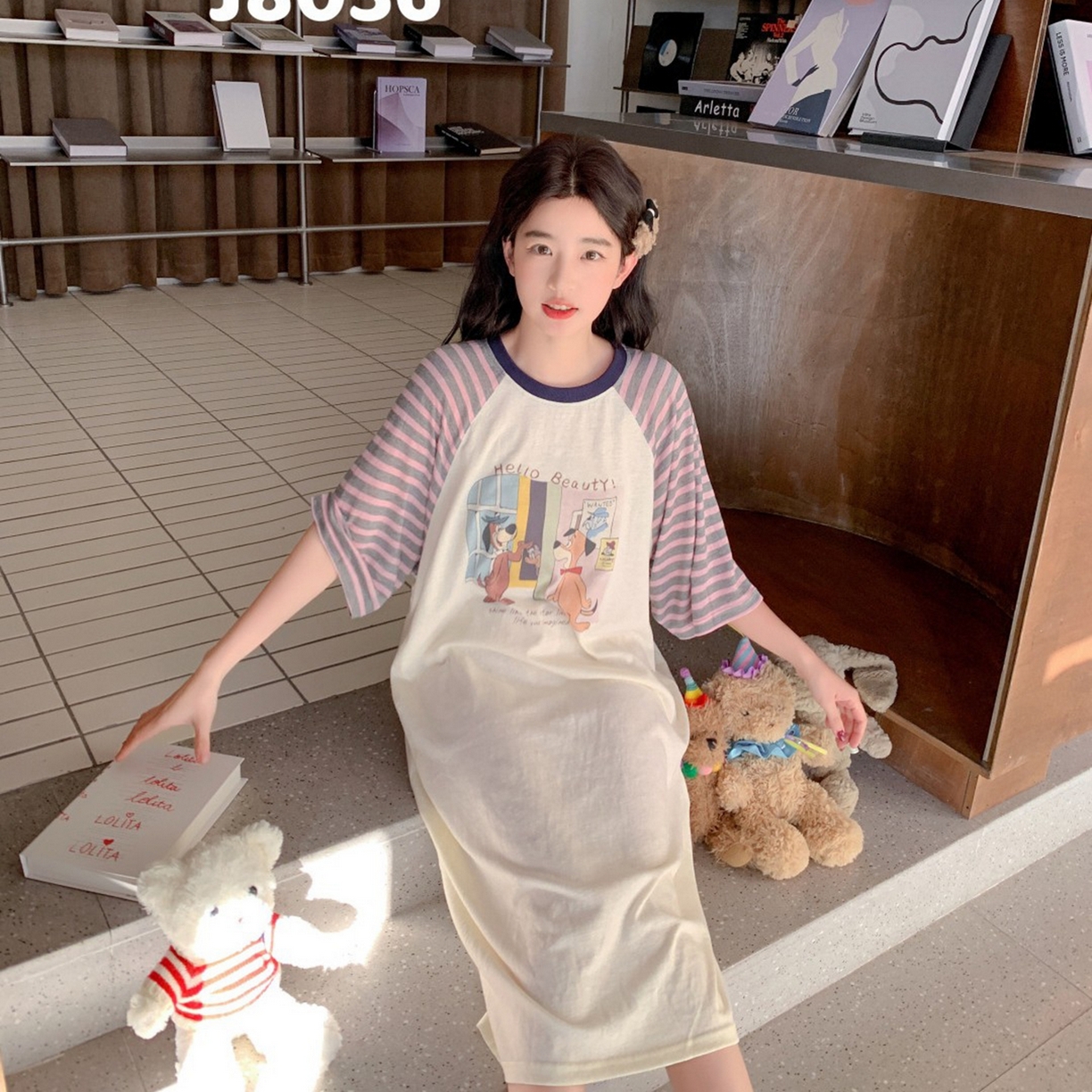 91家纺网 家纺一手货源 找家纺 妍景家居生活馆 2026新款夏至恋曲睡裙 紫色