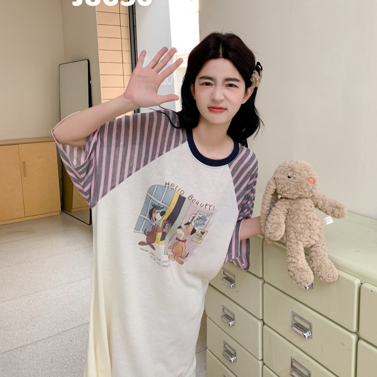 91家纺网 家纺一手货源 找家纺 妍景家居生活馆 2026新款夏至恋曲睡裙 紫色