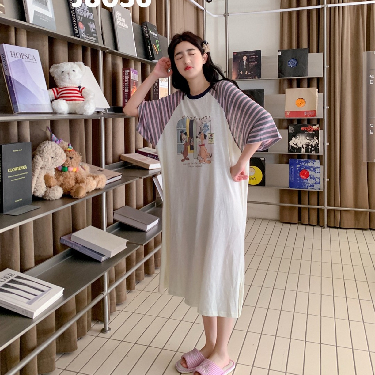 91家纺网 家纺一手货源 找家纺 妍景家居生活馆 2026新款夏至恋曲睡裙 紫色