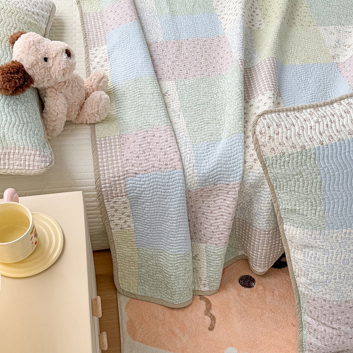 91家纺网 家纺一手货源 找家纺 （总）淑女公社家纺 2026春夏新款高温砂洗床盖款纯棉四件套床盖被套单品单件