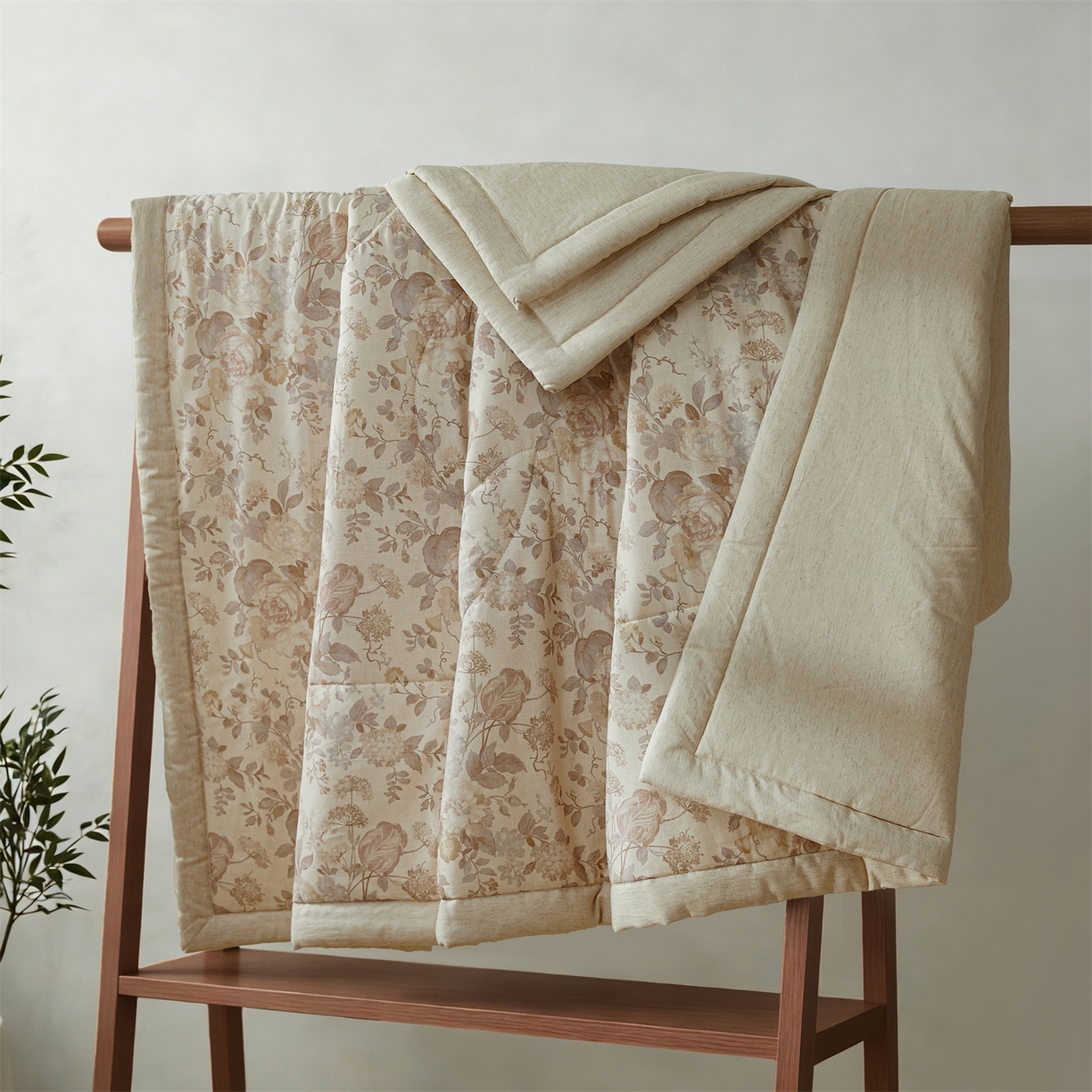 91家纺网 家纺一手货源 找家纺 西域种棉人·千百笠 2026新款A类棉麻新疆棉花夏被全棉纯棉单双人空调被夏凉被 棉麻-花兮