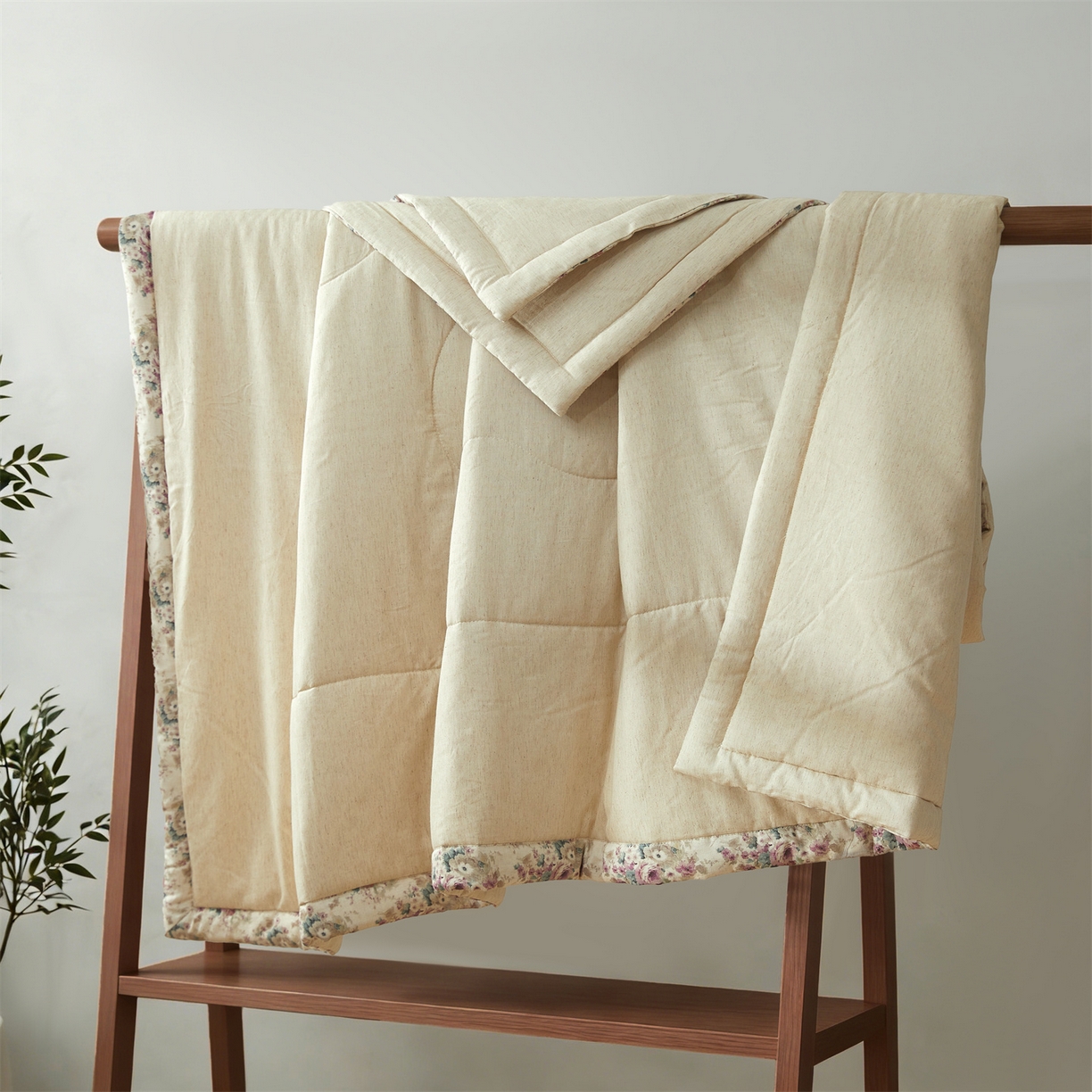 91家纺网 家纺一手货源 找家纺 西域种棉人·千百笠 2026新款A类棉麻新疆棉花夏被全棉纯棉单双人空调被夏凉被 棉麻-冰心