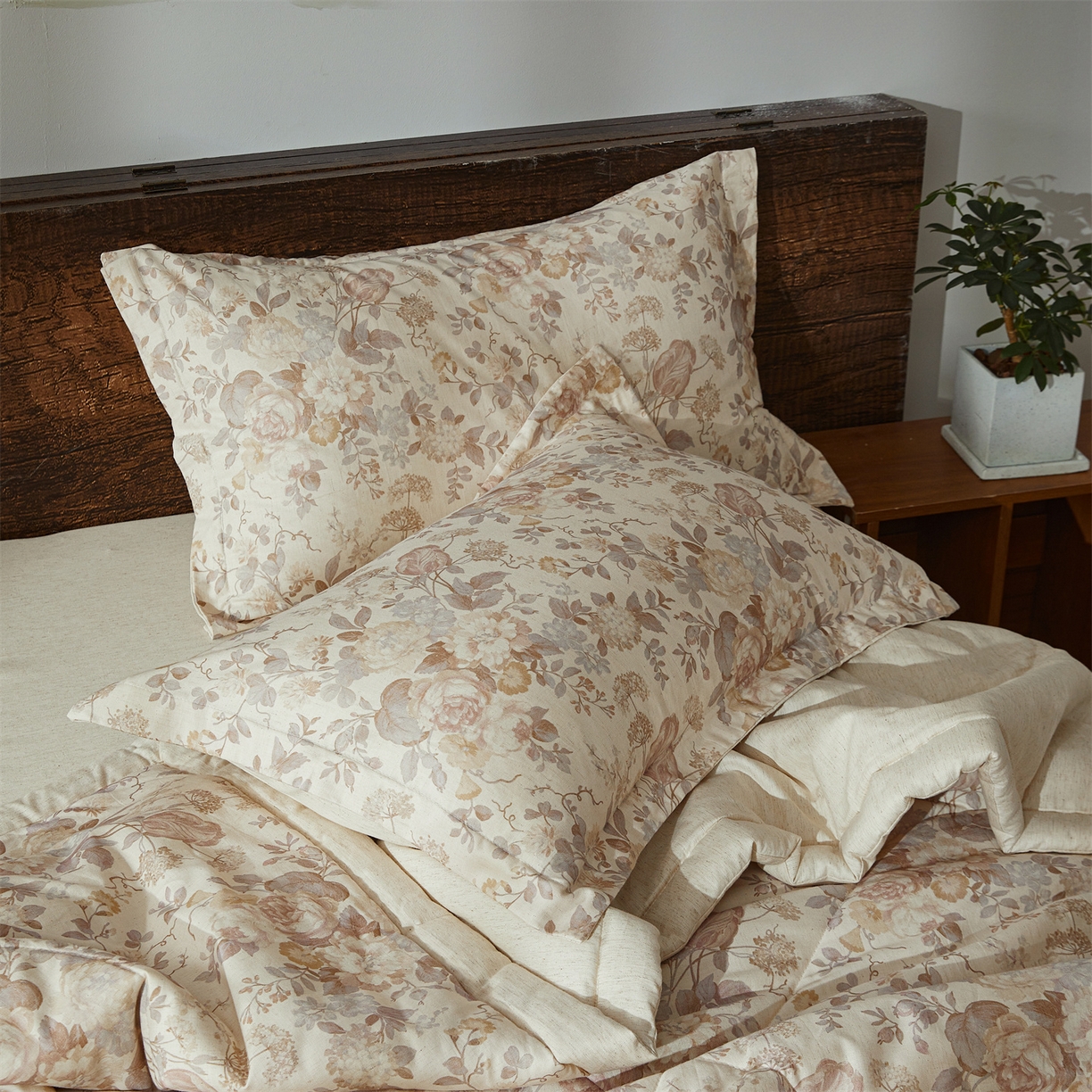 91家纺网 家纺一手货源 找家纺 西域种棉人·千百笠 2026新款A类棉麻新疆棉花夏被全棉纯棉单双人空调被夏凉被 棉麻-花兮