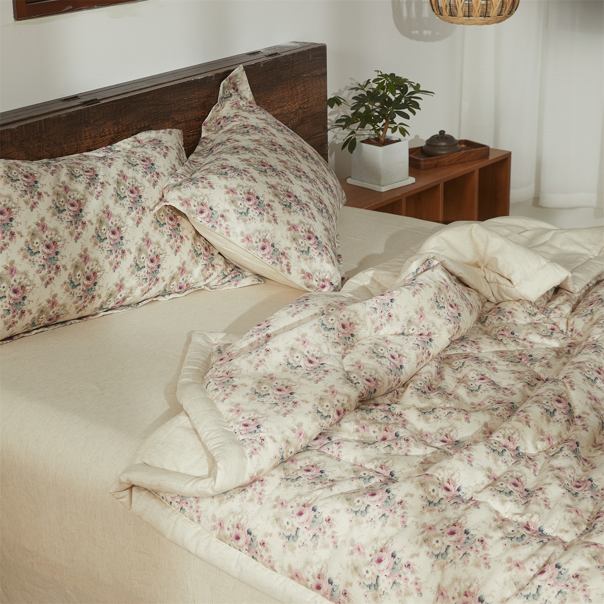 91家纺网 家纺一手货源 找家纺 西域种棉人·千百笠 2026新款A类棉麻新疆棉花夏被全棉纯棉单双人空调被夏凉被 棉麻-久野