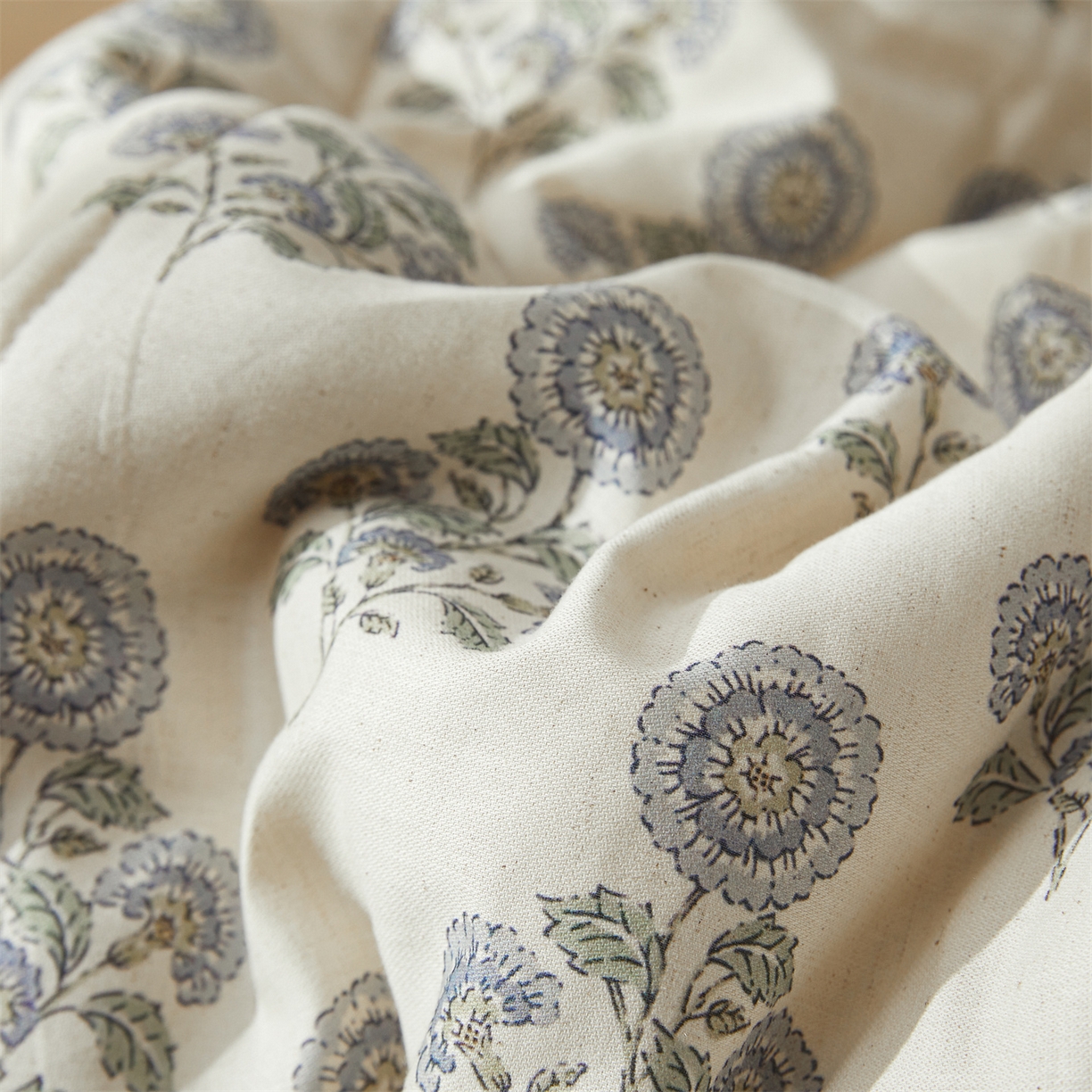 91家纺网 家纺一手货源 找家纺 西域种棉人·千百笠 2026新款A类棉麻新疆棉花夏被全棉纯棉单双人空调被夏凉被 棉麻-花田