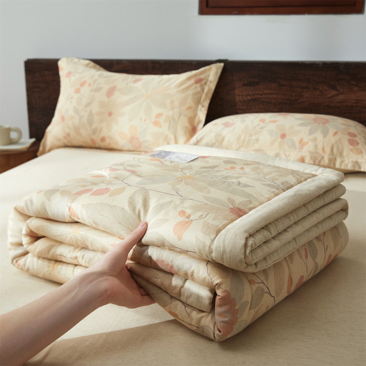 91家纺网 家纺一手货源 找家纺 西域种棉人·千百笠 2026新款A类棉麻新疆棉花夏被全棉纯棉单双人空调被夏凉被 棉麻-曼纱