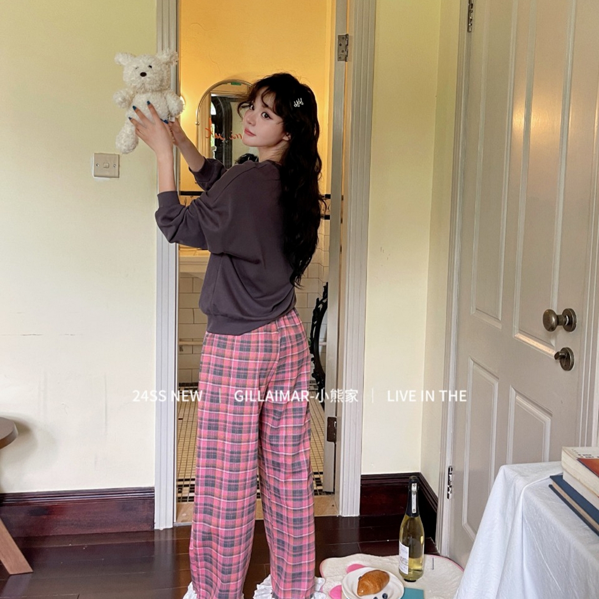 91家纺网 家纺一手货源 找家纺 （总）妍景家居生活馆 2026新款小熊家-格子裤