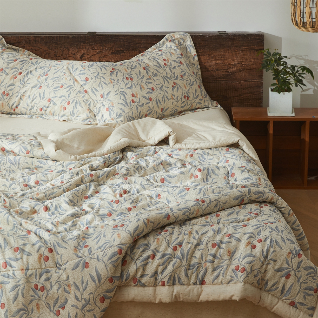 91家纺网 家纺一手货源 找家纺 西域种棉人·千百笠 2026新款A类棉麻新疆棉花夏被全棉纯棉单双人空调被夏凉被 棉麻-诗柠