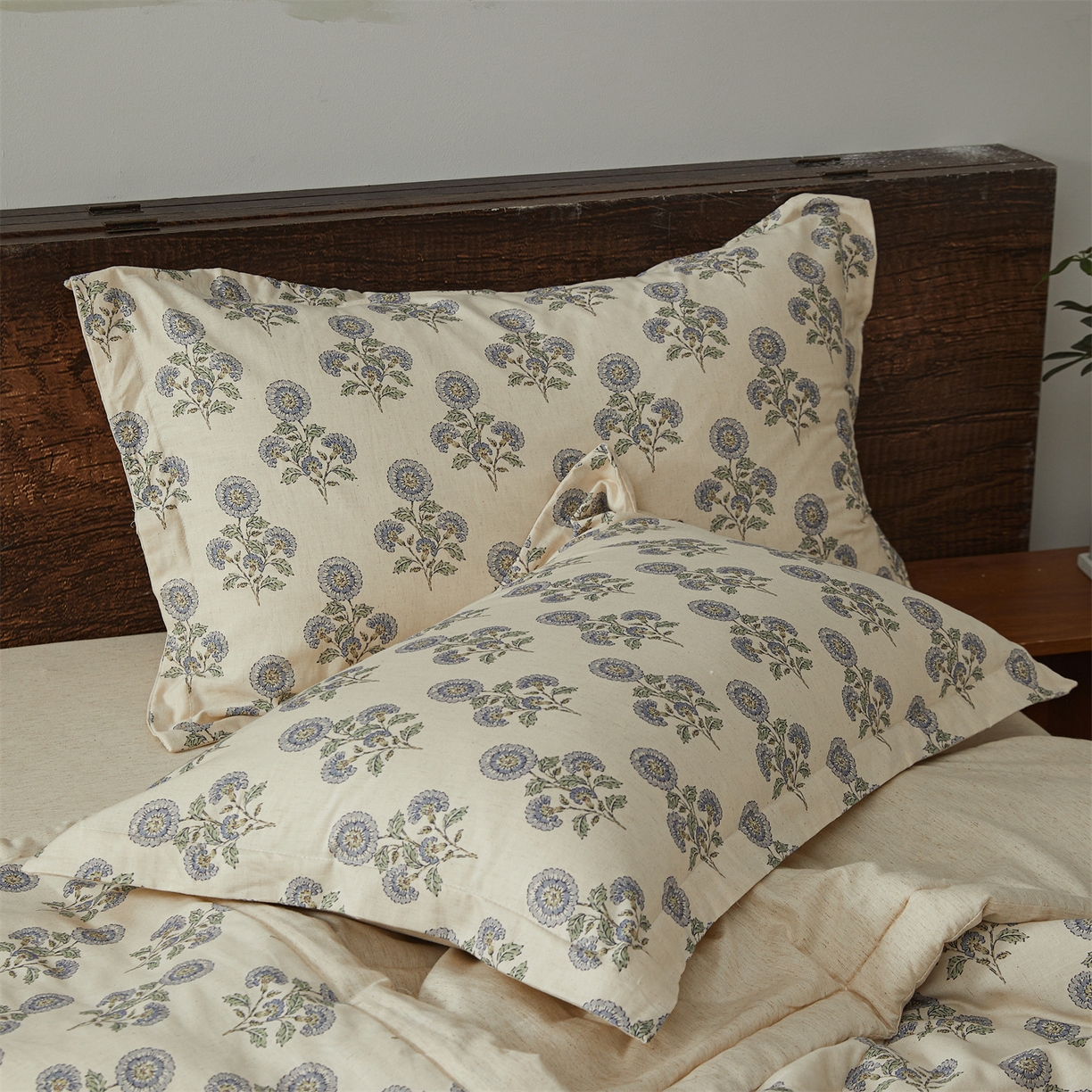 91家纺网 家纺一手货源 找家纺 西域种棉人·千百笠 2026新款A类棉麻新疆棉花夏被全棉纯棉单双人空调被夏凉被 棉麻-花田