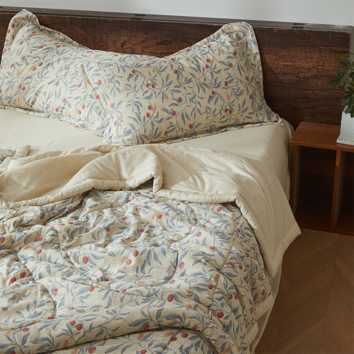 91家纺网 家纺一手货源 找家纺 西域种棉人·千百笠 2026新款A类棉麻新疆棉花夏被全棉纯棉单双人空调被夏凉被 棉麻-诗柠