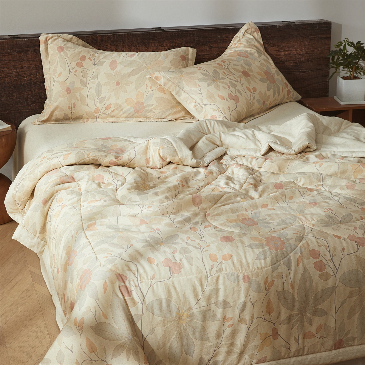 91家纺网 家纺一手货源 找家纺 西域种棉人·千百笠 2026新款A类棉麻新疆棉花夏被全棉纯棉单双人空调被夏凉被 棉麻-曼纱