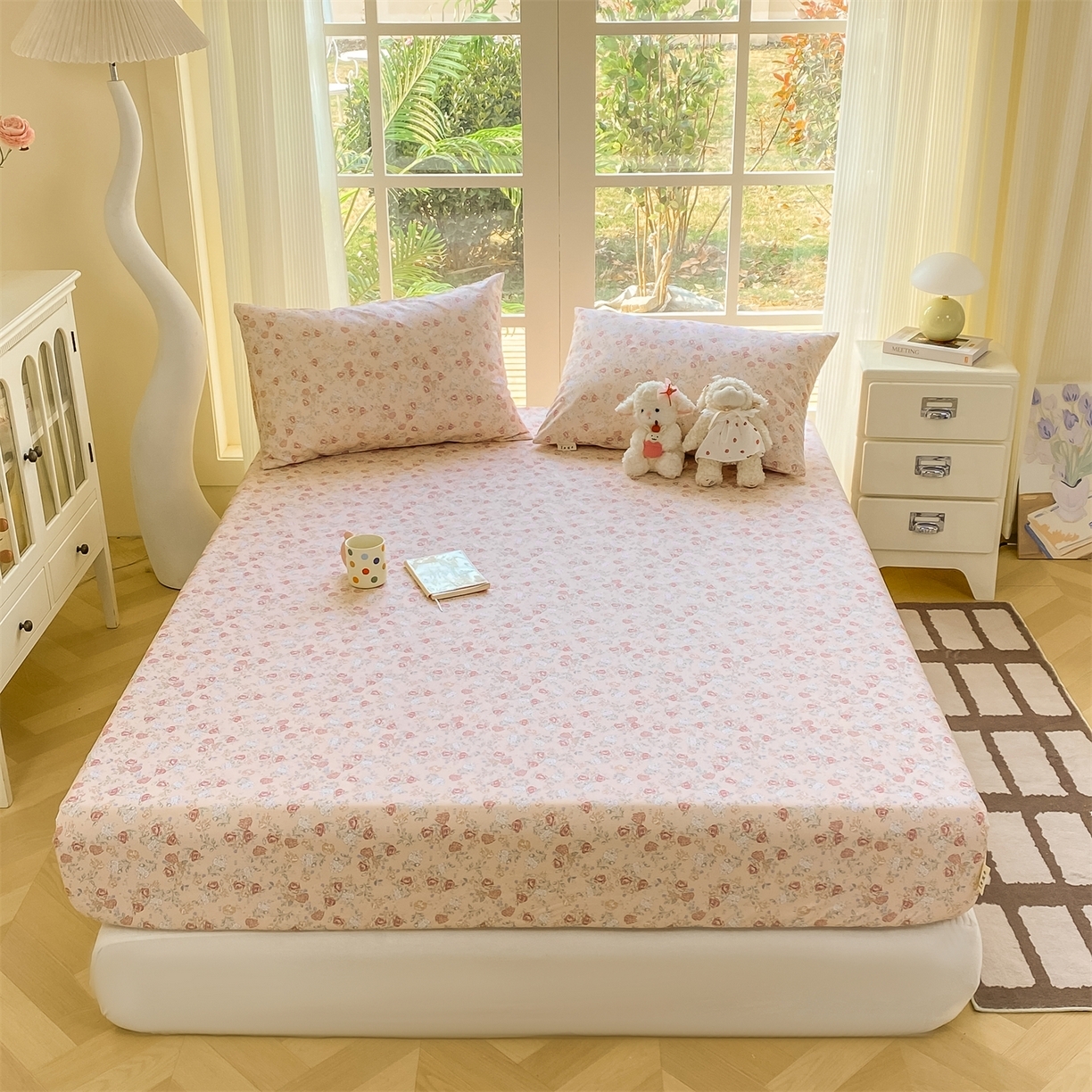 91家纺网 家纺一手货源 找家纺 （总）源舍家纺 2026新款全棉纯棉老粗布单床笠床笠单件