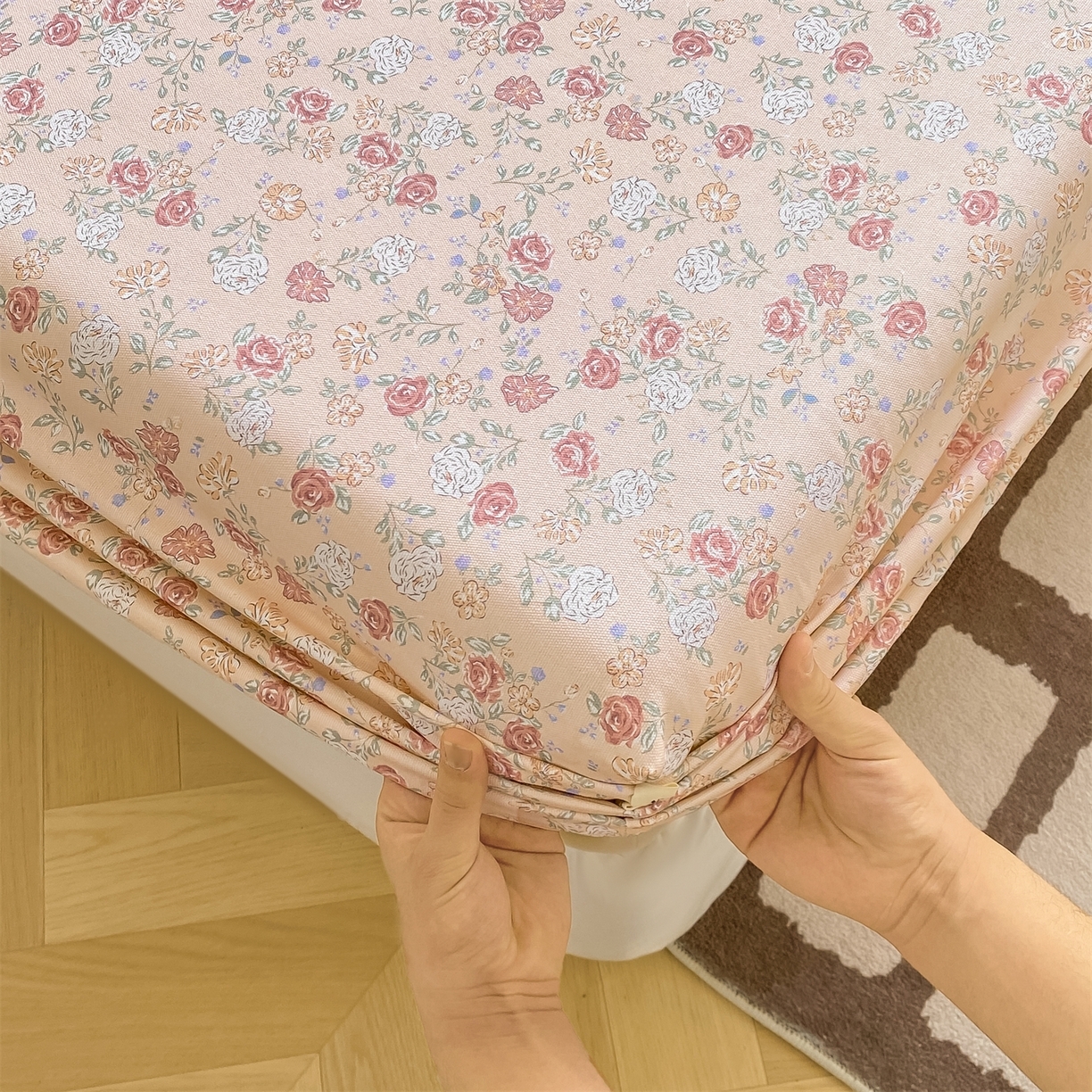 91家纺网 家纺一手货源 找家纺 （总）源舍家纺 2026新款全棉纯棉老粗布单床笠床笠单件