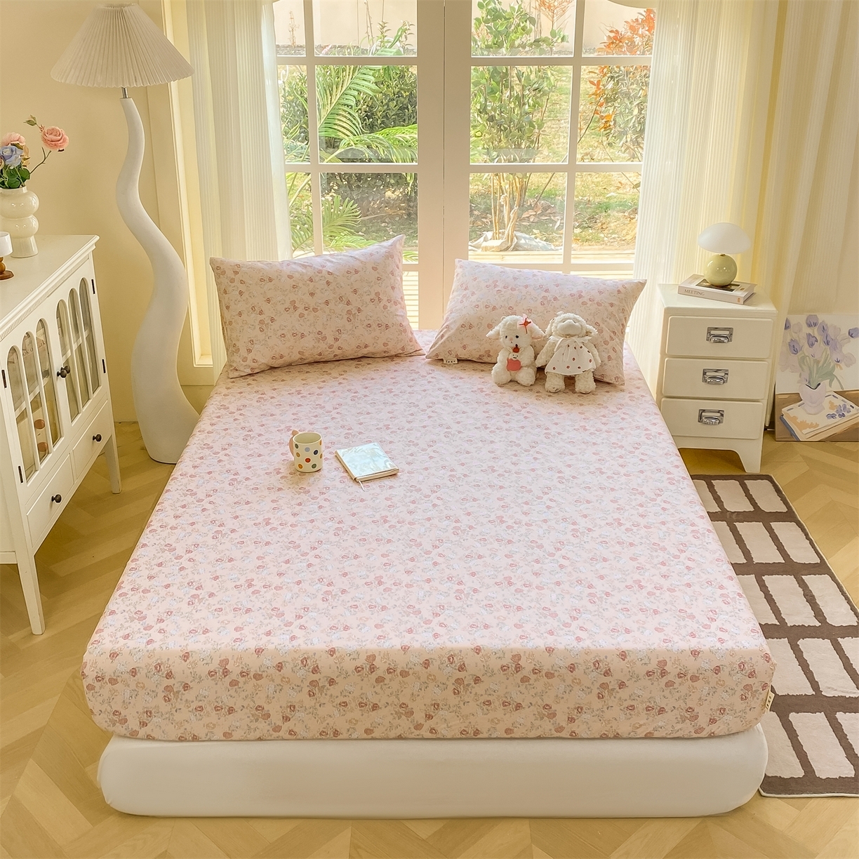 91家纺网 家纺一手货源 找家纺 （总）源舍家纺 2026新款全棉纯棉老粗布单床笠床笠单件