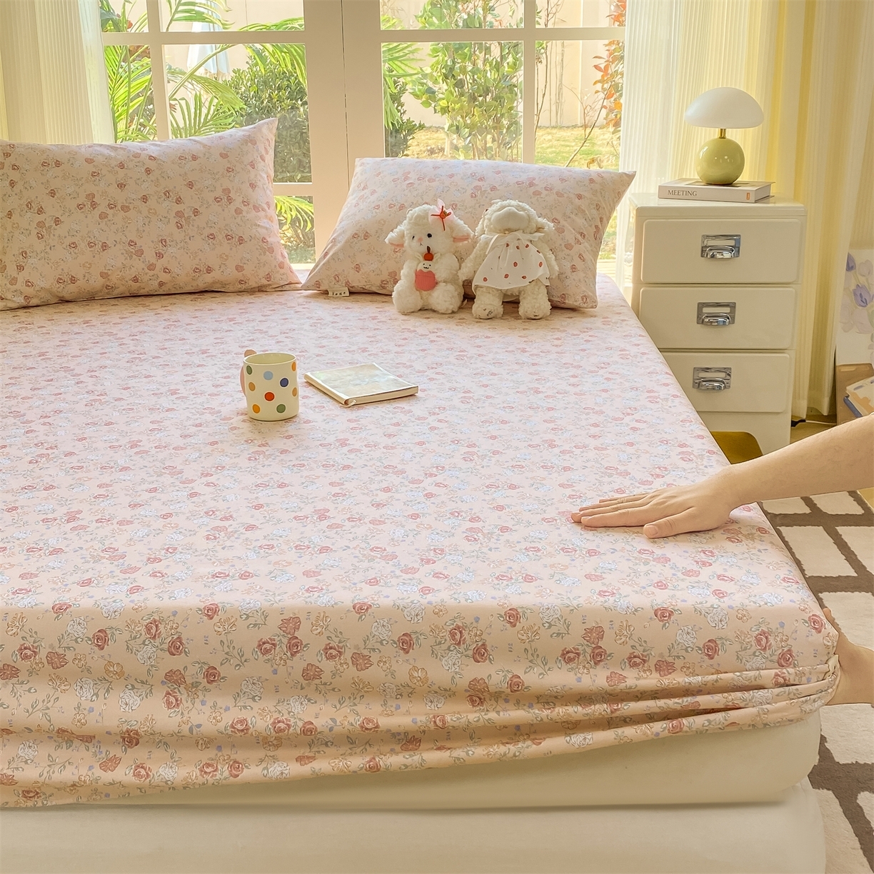 91家纺网 家纺一手货源 找家纺 （总）源舍家纺 2026新款全棉纯棉老粗布单床笠床笠单件