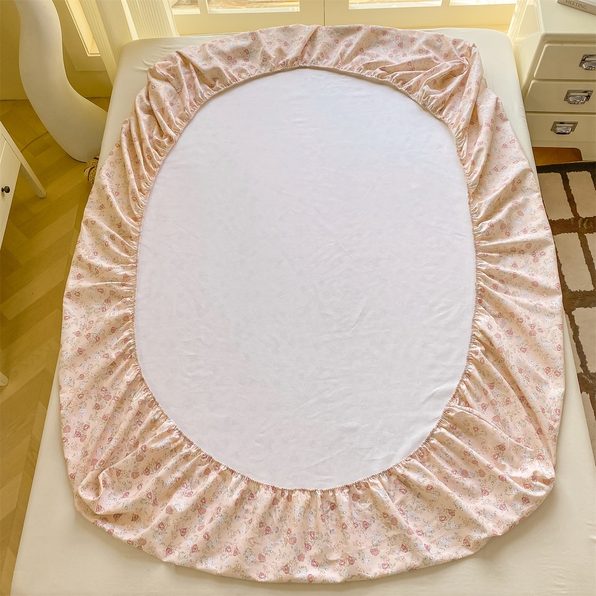 91家纺网 家纺一手货源 找家纺 （总）源舍家纺 2026新款全棉纯棉老粗布单床笠床笠单件