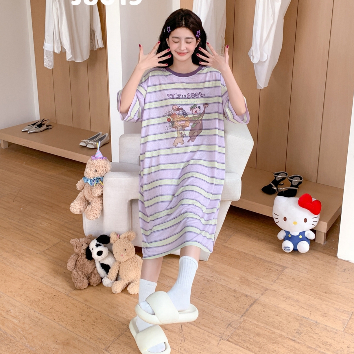 91家纺网 家纺一手货源 找家纺 （总）妍景家居生活馆 2026新款星野幽梦睡裙