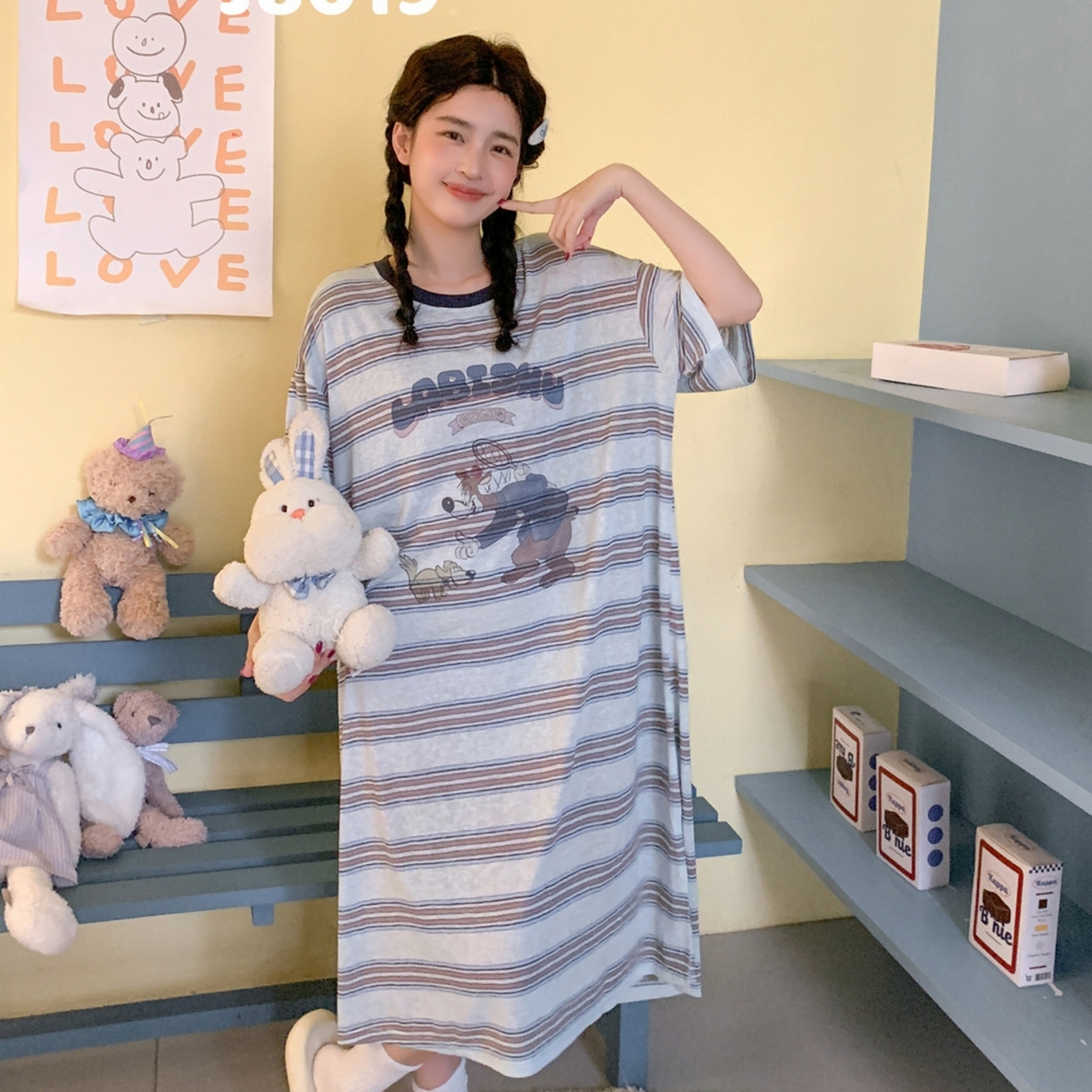 91家纺网 家纺一手货源 找家纺 妍景家居生活馆 2026新款星野幽梦睡裙 绿色