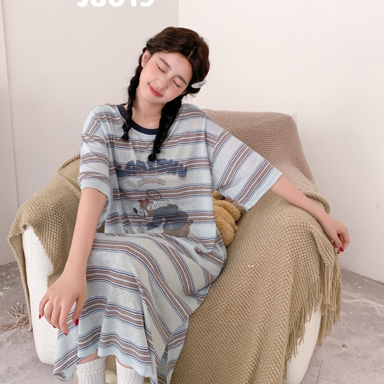 91家纺网 家纺一手货源 找家纺 妍景家居生活馆 2026新款星野幽梦睡裙 绿色