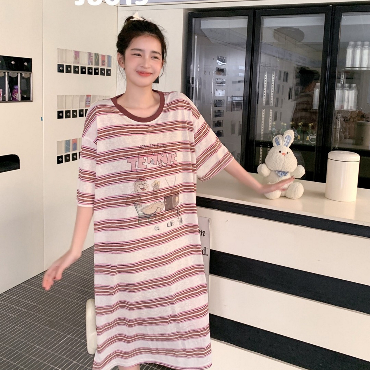 91家纺网 家纺一手货源 找家纺 妍景家居生活馆 2026新款星野幽梦睡裙 粉色