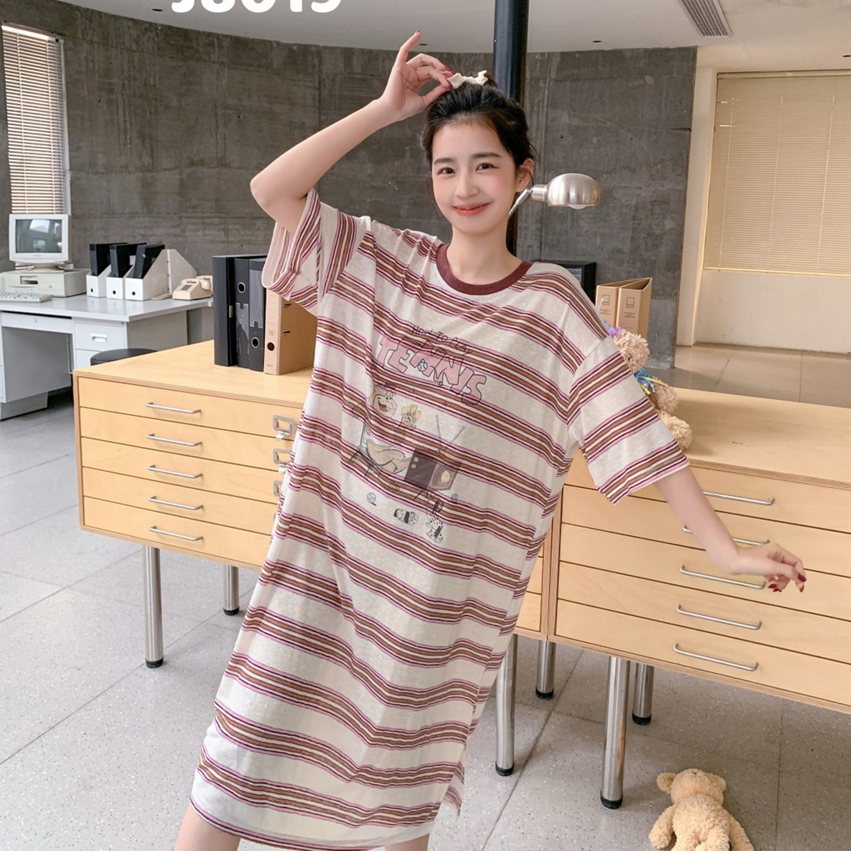 91家纺网 家纺一手货源 找家纺 妍景家居生活馆 2026新款星野幽梦睡裙 粉色