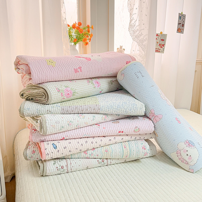 91家纺网 家纺一手货源 找家纺 （总）淑女公社家纺 2026春夏新款高温砂洗床盖款纯棉四件套床盖被套单品单件