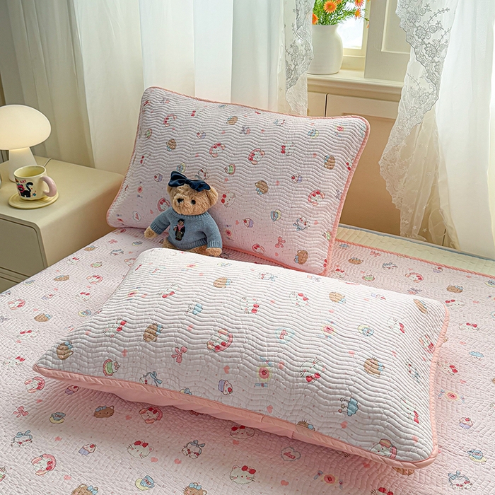 91家纺网 家纺一手货源 找家纺 淑女公社家纺 2026春夏新款高温砂洗床盖款纯棉四件套床盖被套单品单件 好多喵