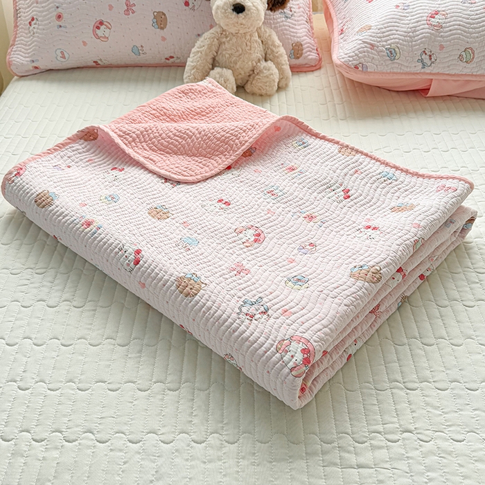 91家纺网 家纺一手货源 找家纺 淑女公社家纺 2026春夏新款高温砂洗床盖款纯棉四件套床盖被套单品单件 好多喵