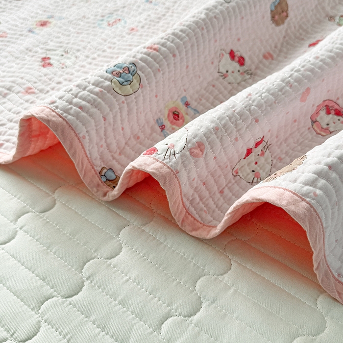 91家纺网 家纺一手货源 找家纺 淑女公社家纺 2026春夏新款高温砂洗床盖款纯棉四件套床盖被套单品单件 好多喵